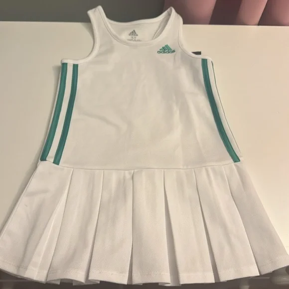 adidas | Dresses | New With Tags Adidas Toddler Girl White And Green Tank  Top Dress 3t | Poshmark